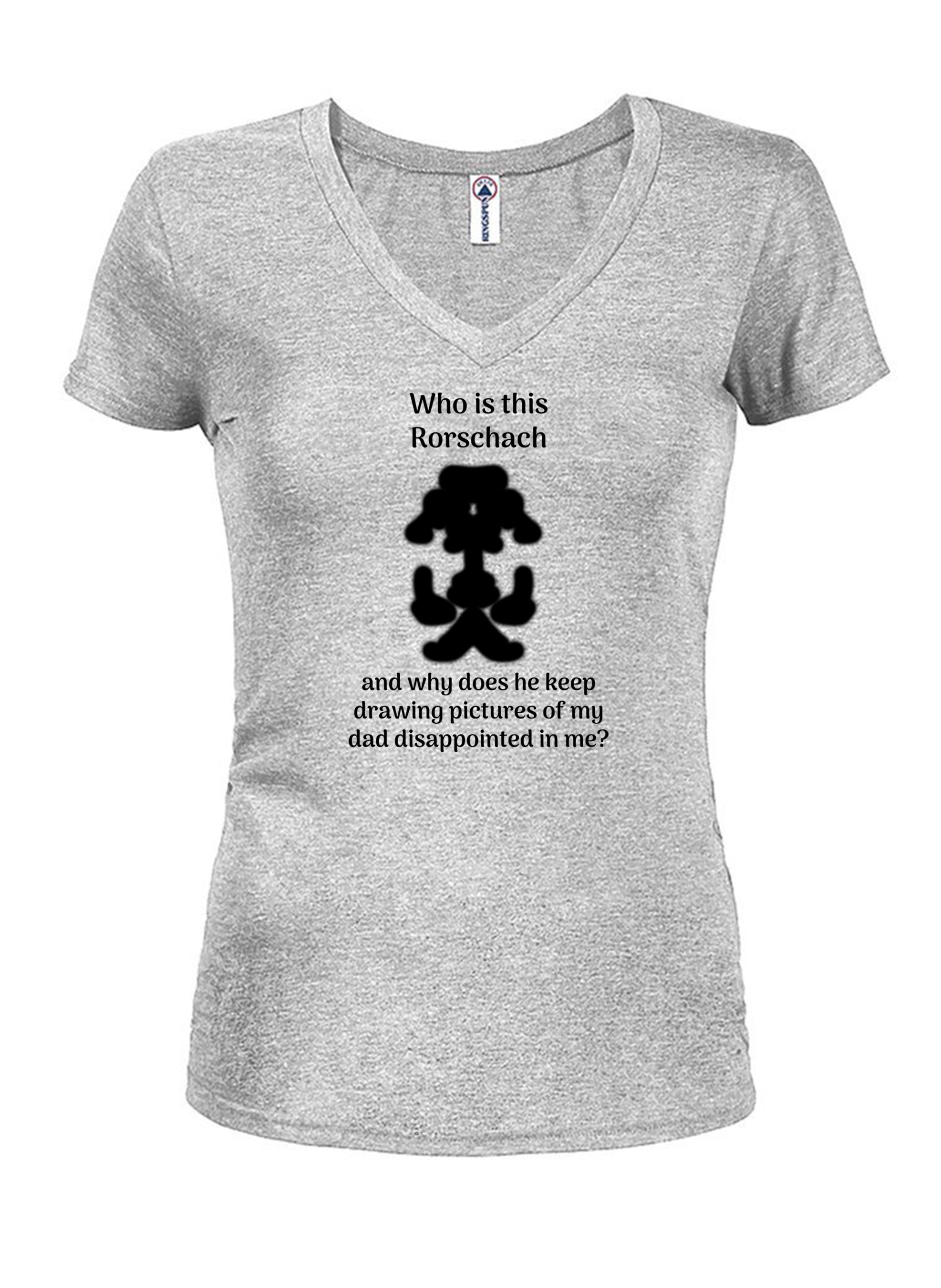 Who is this Rorschach? Juniors V Neck T-Shirt