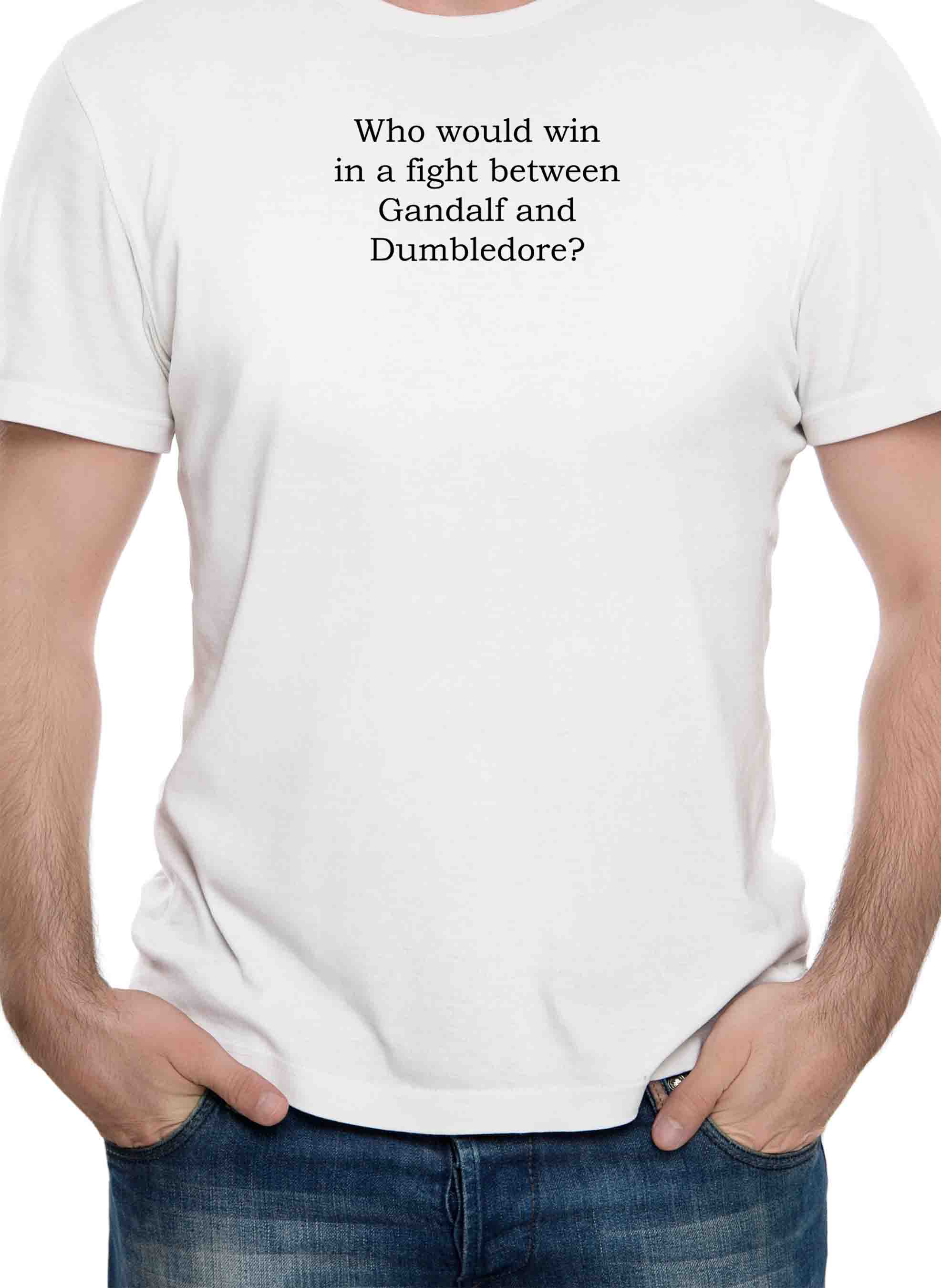 Who would win in a fight between Gandalf and Dumbledore? T-Shirt