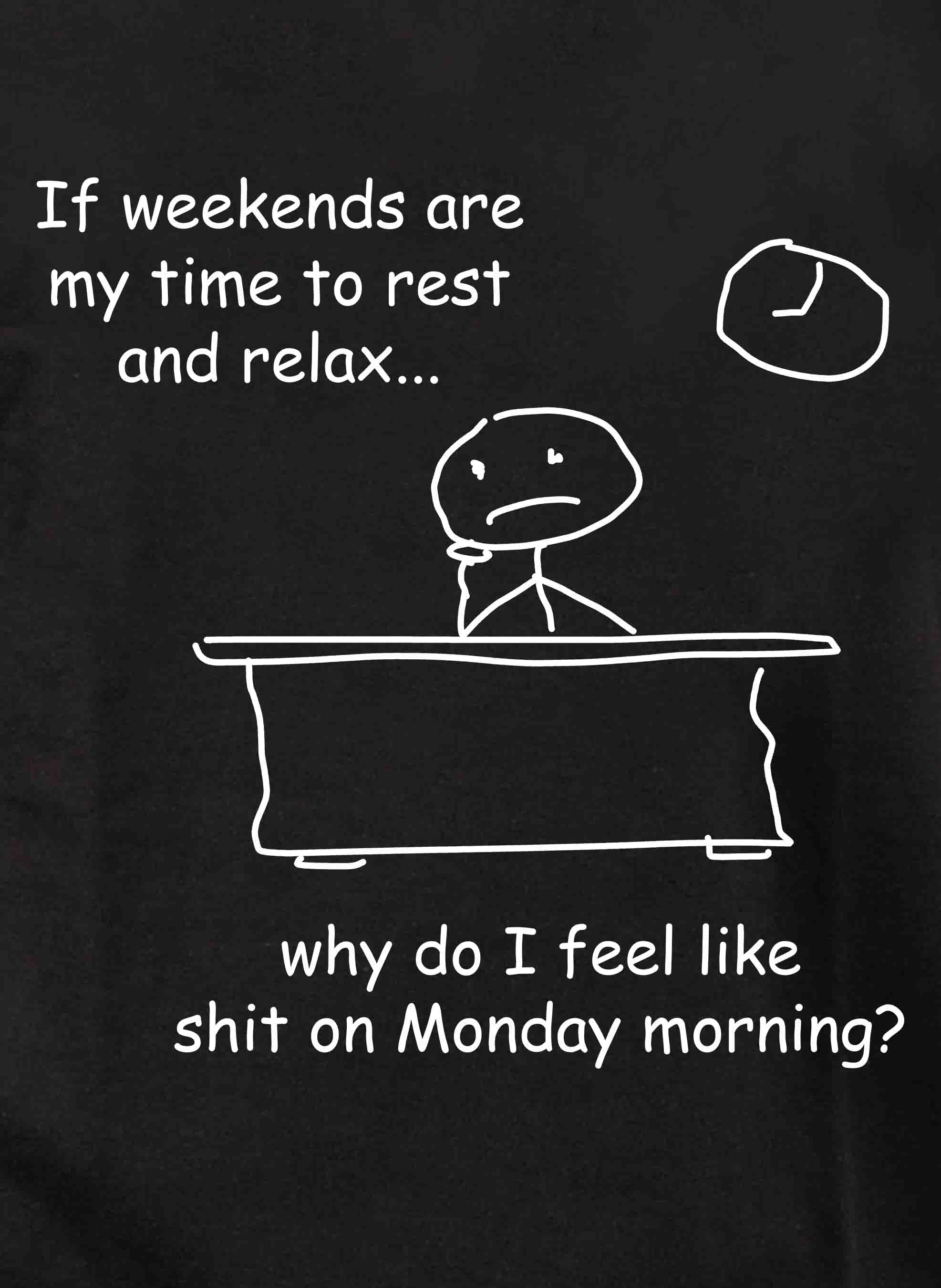 Why do I feel like shit on Monday morning Kids T-Shirt