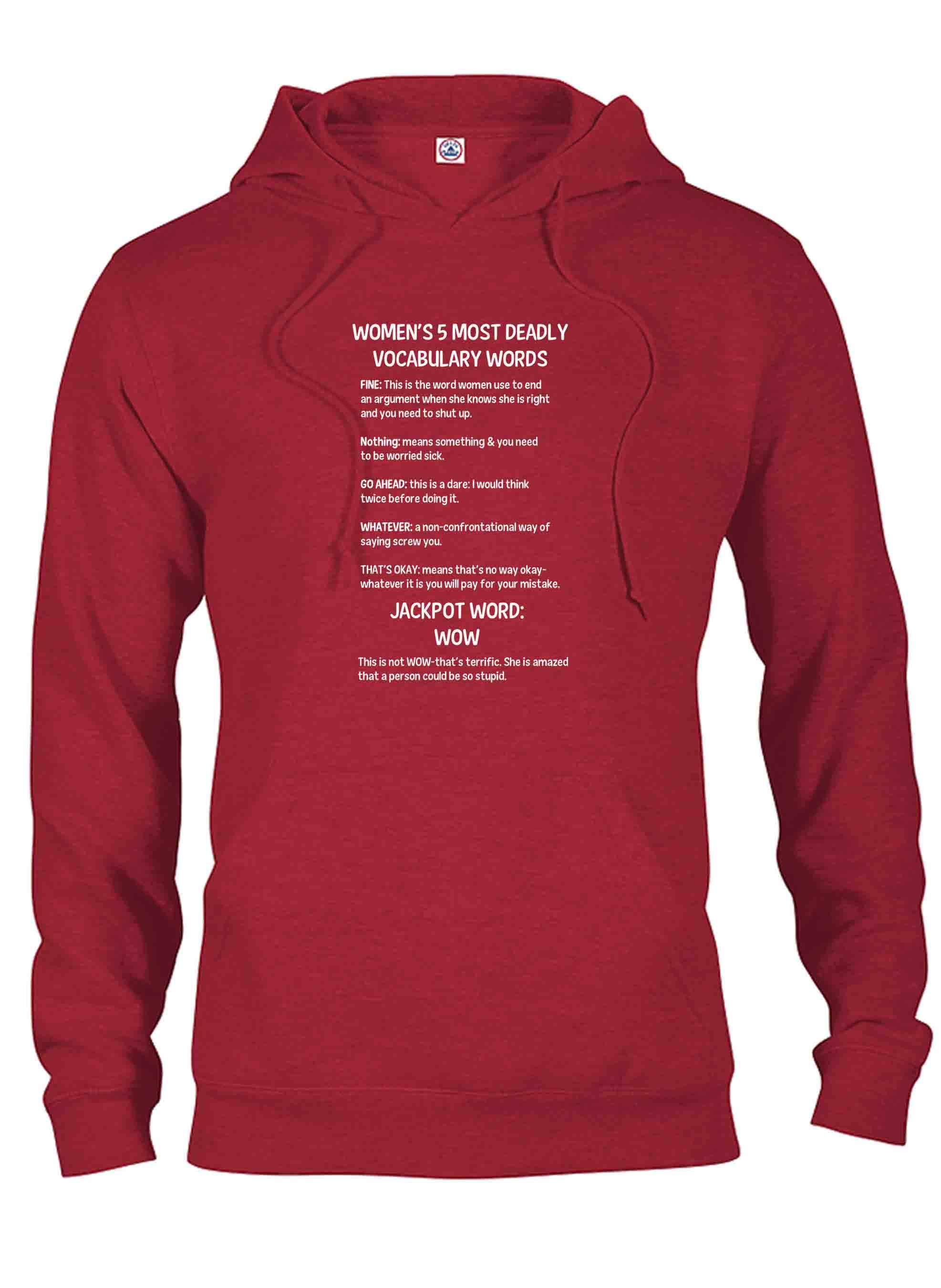 Women's 5 Most Deadly Vocabulary Words T-Shirt