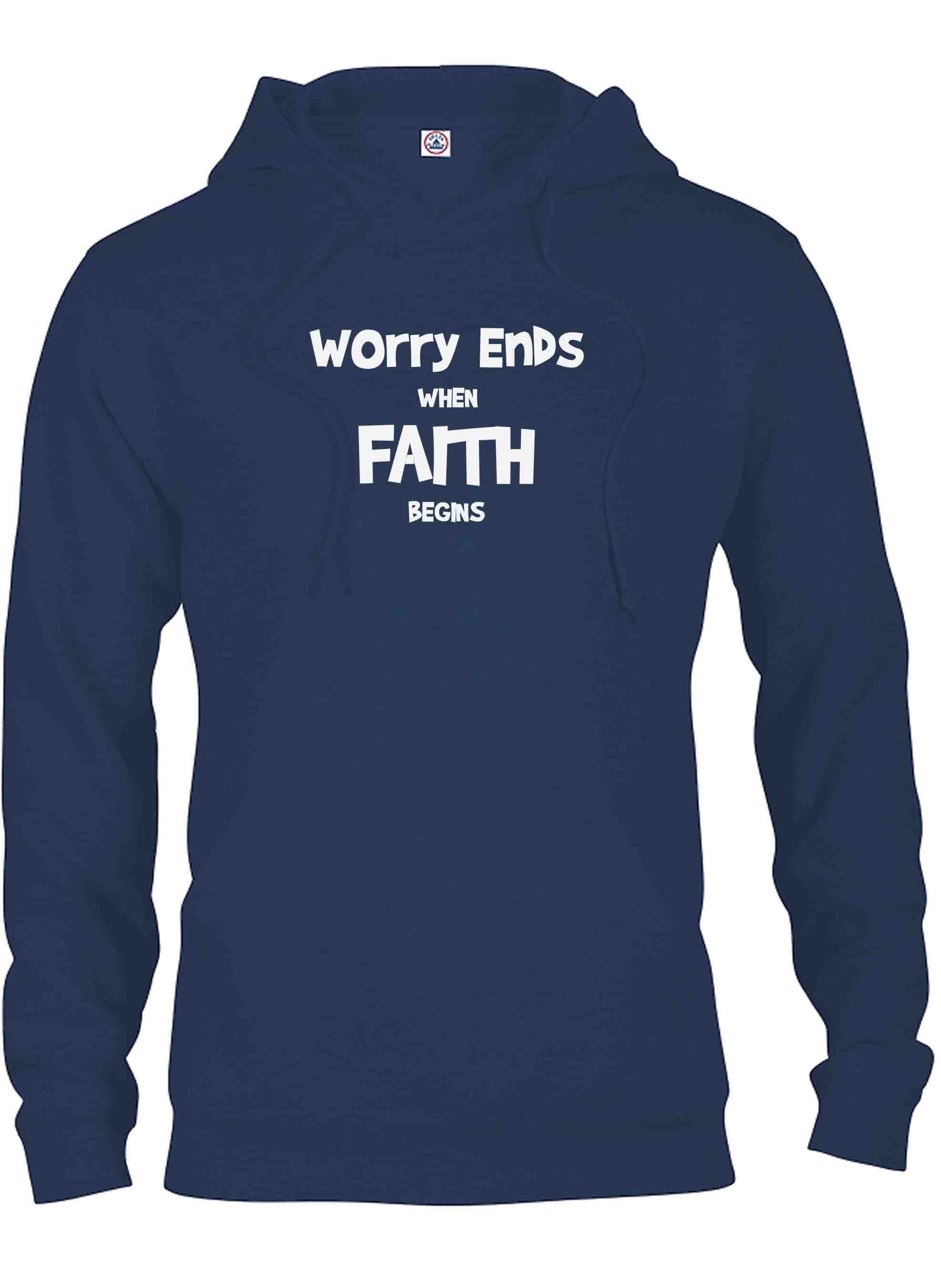 Worry Ends when Faith Begins T-Shirt