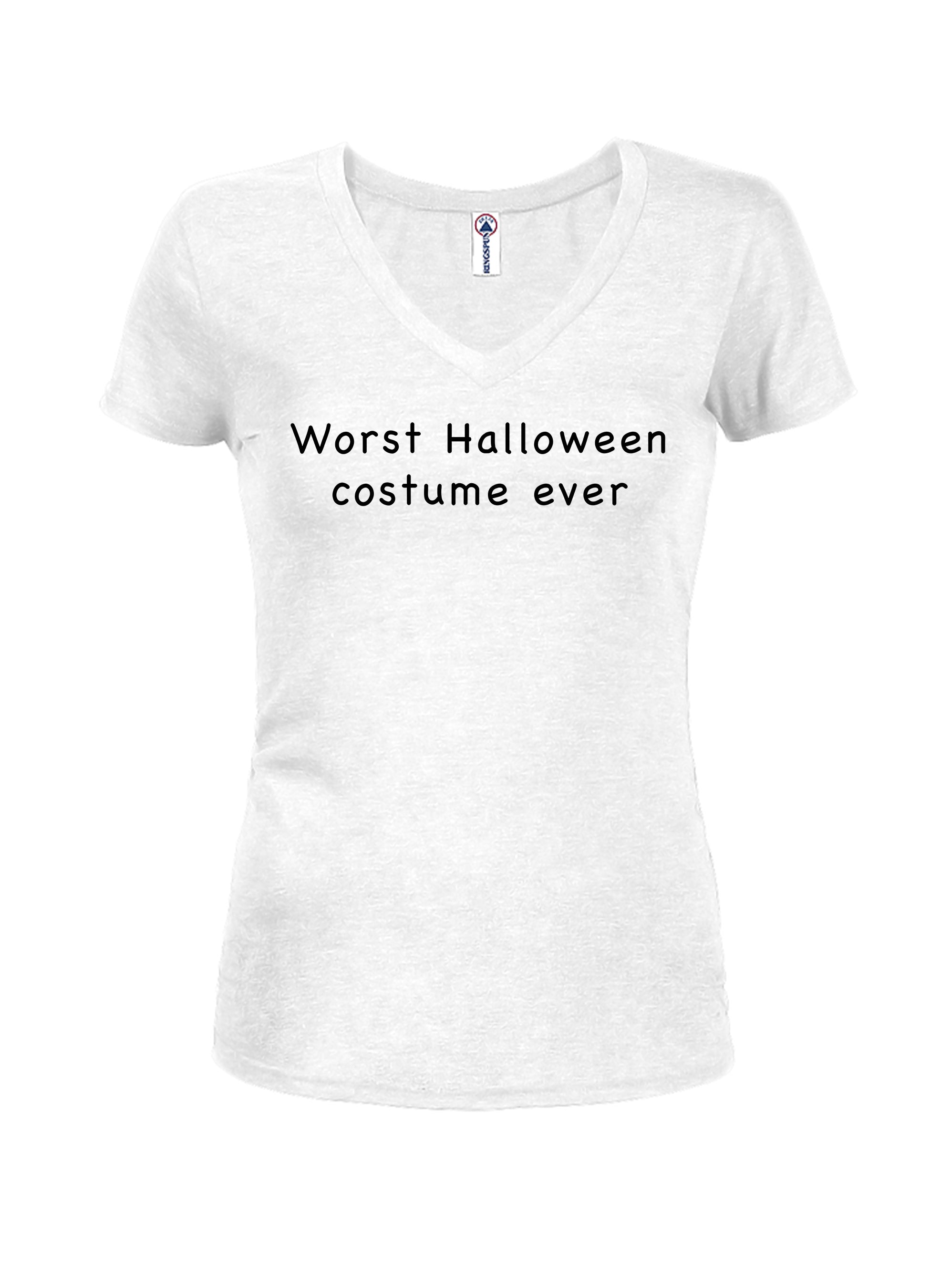 Worst Halloween costume ever Juniors V Neck T-Shirt