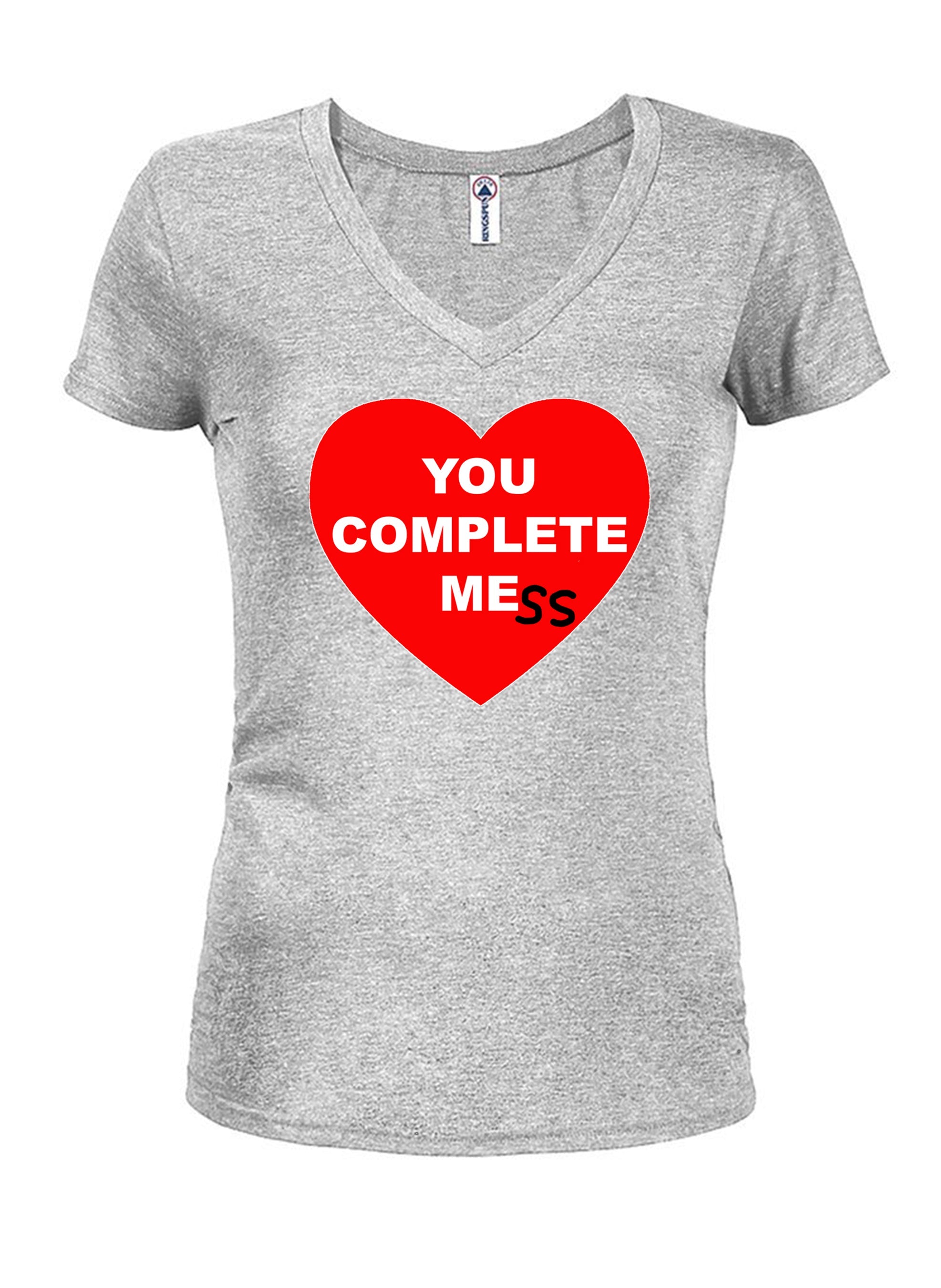 You Complete Me(SS) Juniors V Neck T-Shirt