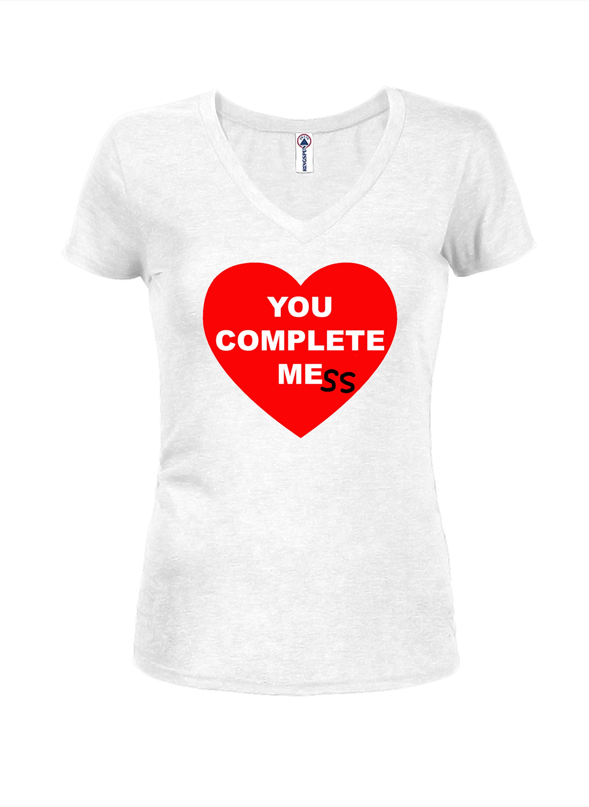 You Complete Me(SS) Juniors V Neck T-Shirt