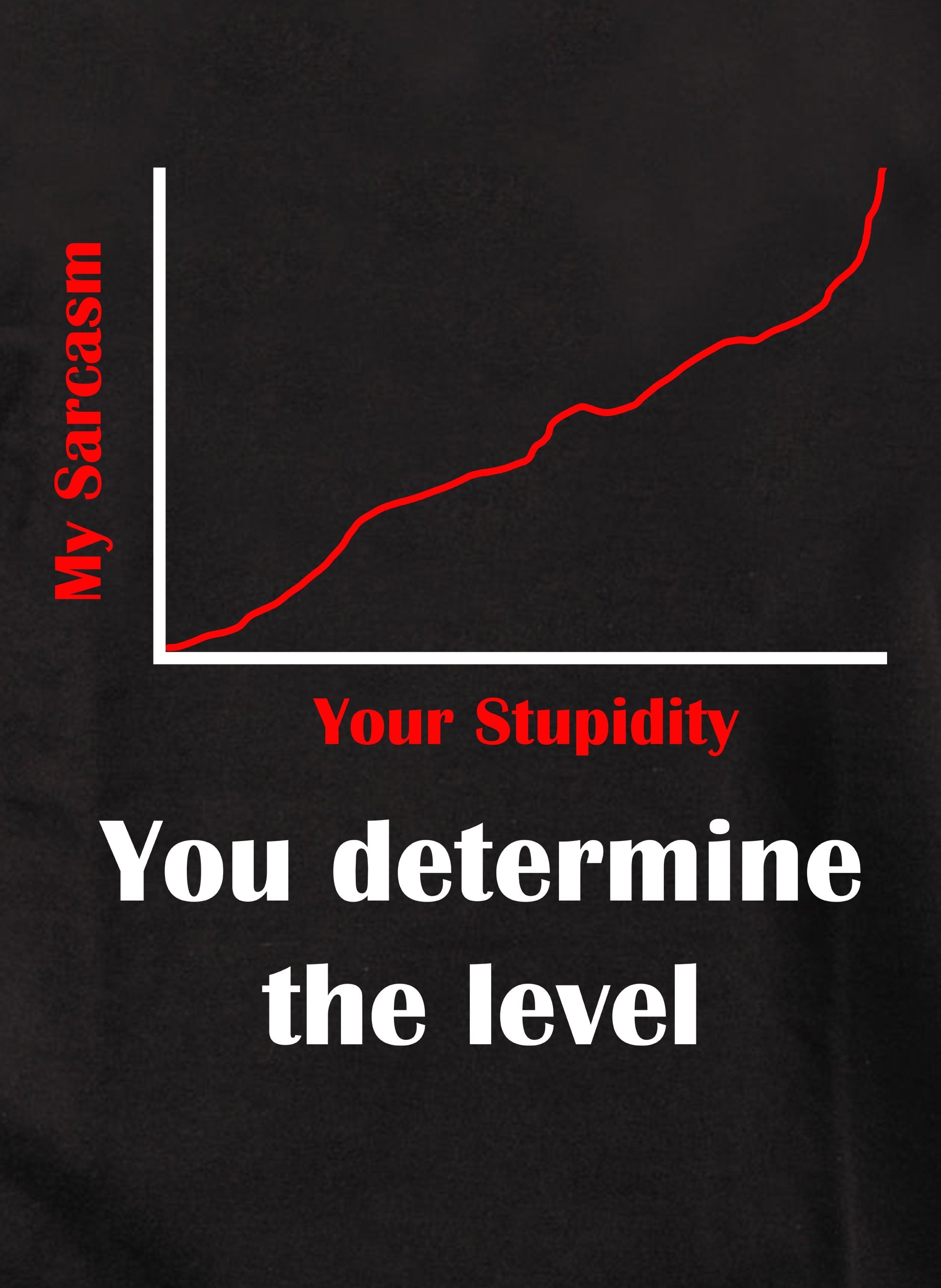 Your Stupidity Level Determines My Sarcasm Level T-Shirt