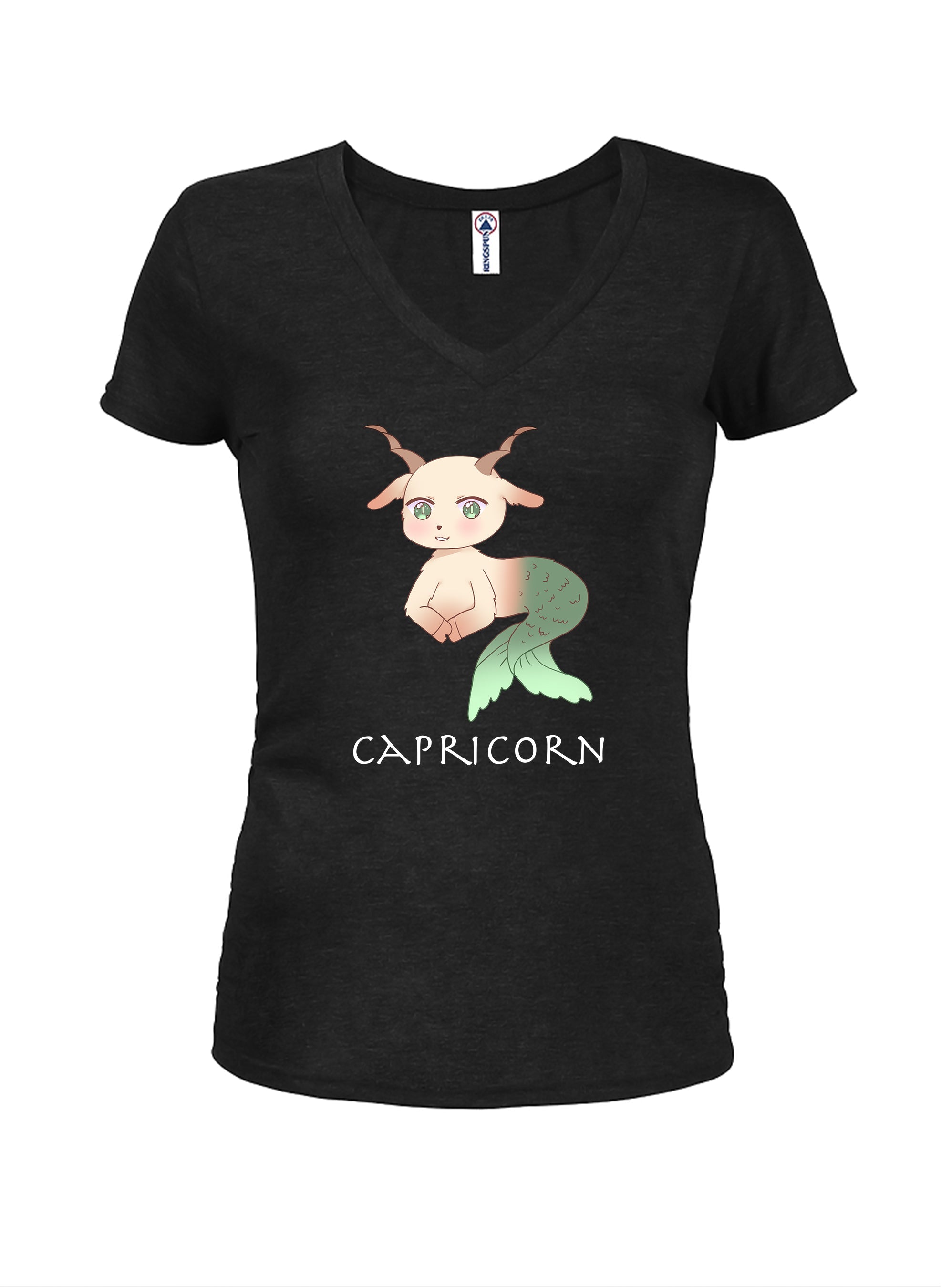 Zodiac Capricorn Juniors V Neck T-Shirt