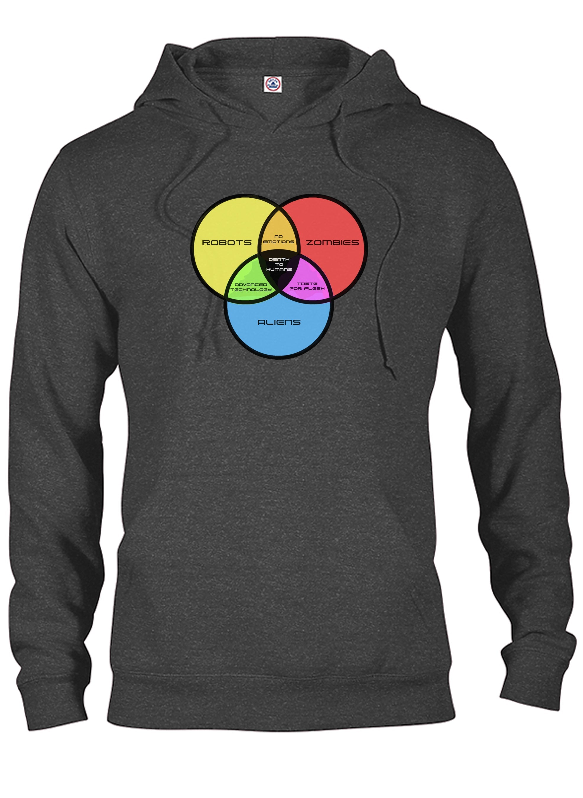 Zombies, Robots, and Aliens Venn Diagram T-Shirt