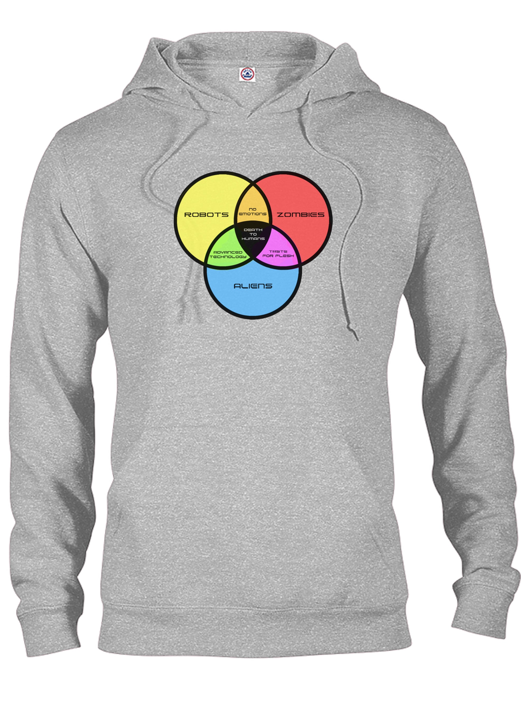 Zombies, Robots, and Aliens Venn Diagram T-Shirt