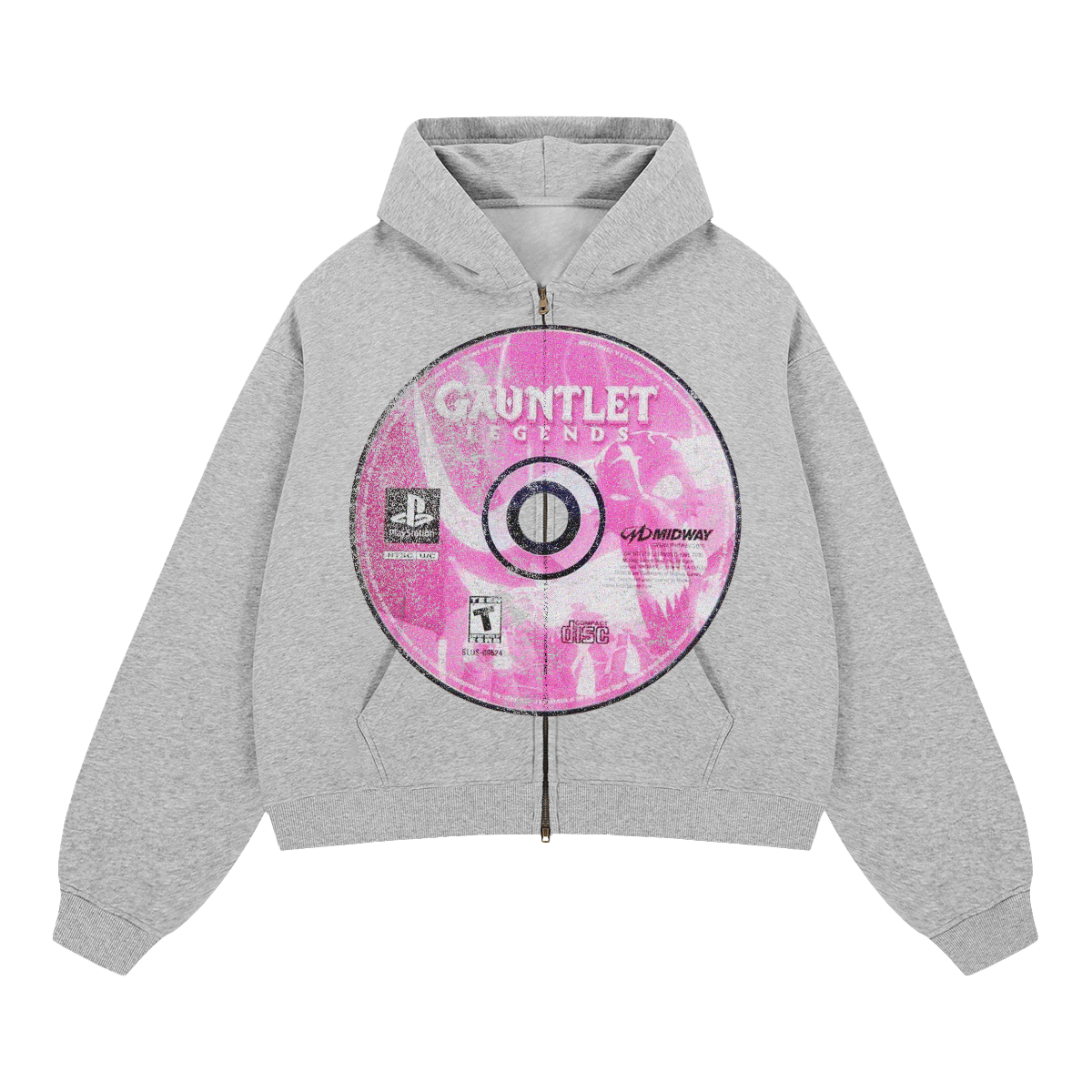 Gauntlet Unisex Zip Up Cropped Boxy Hoodie 380 GSM Sweatshirt For Streetwear And Layering