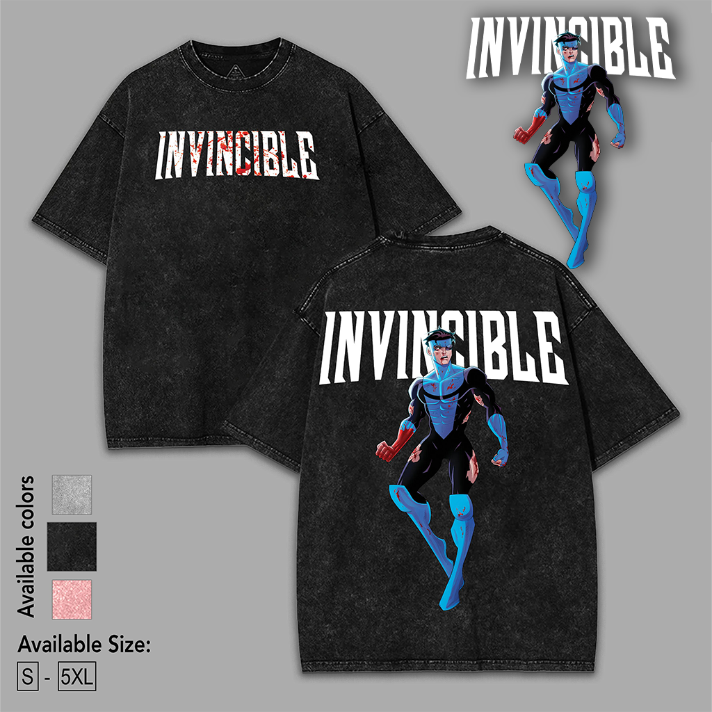 Invincible War Double-Sided Washed Graphic Tee