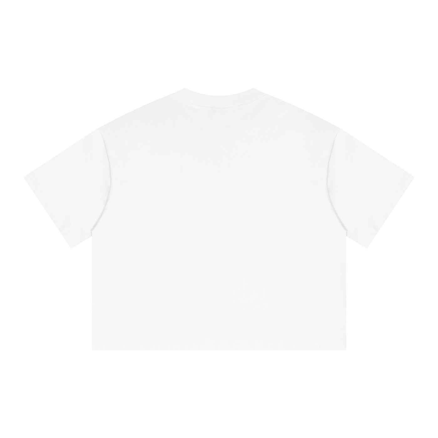 Director's Cut Streetwear Tee White Y2K Boxy Cropped T-Shirt 250GSM Summer Short Sleeve Crew Neck